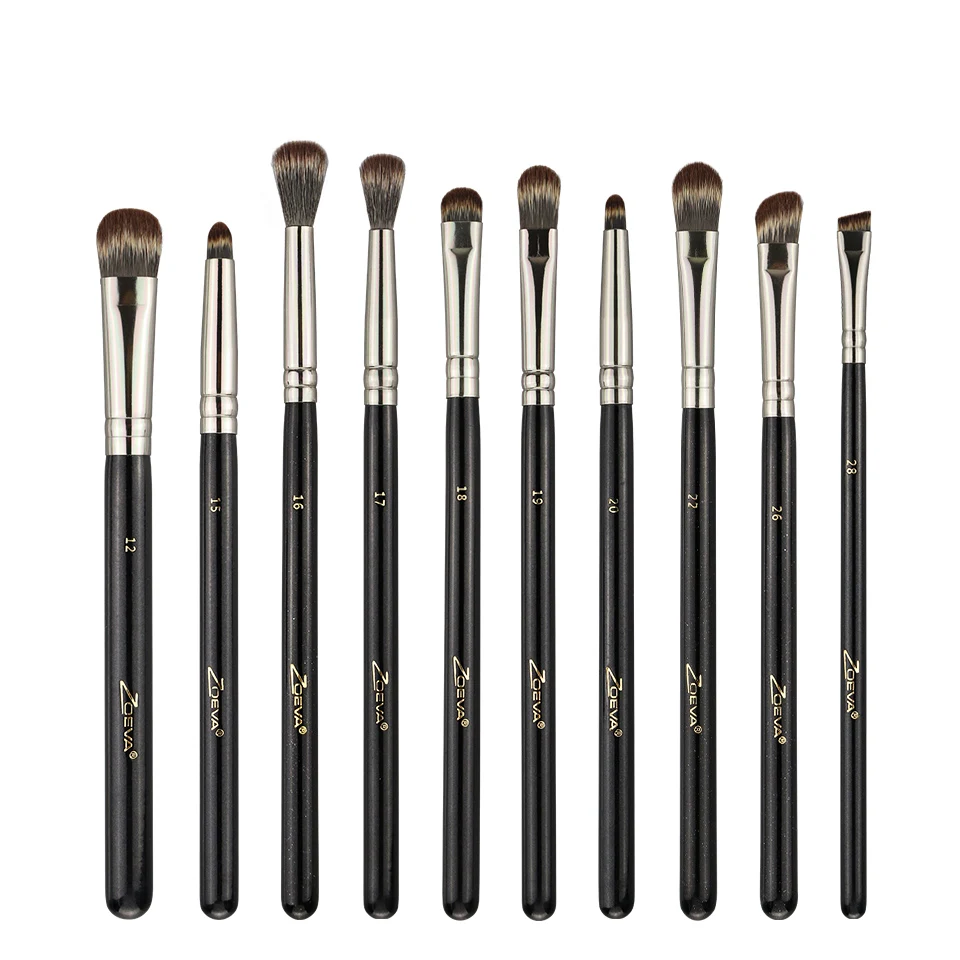 

10pcs/set Black beauty complete eye set precision eyes makeup brushes set with eyeshadow blending pencil makeup brushes