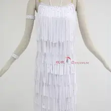 Стиль латинских танцев старший, сексуальные, теплые кальсоны из лайкры, платье с кисточками для латинских танцев для латино-американских танцев платья S-4XL