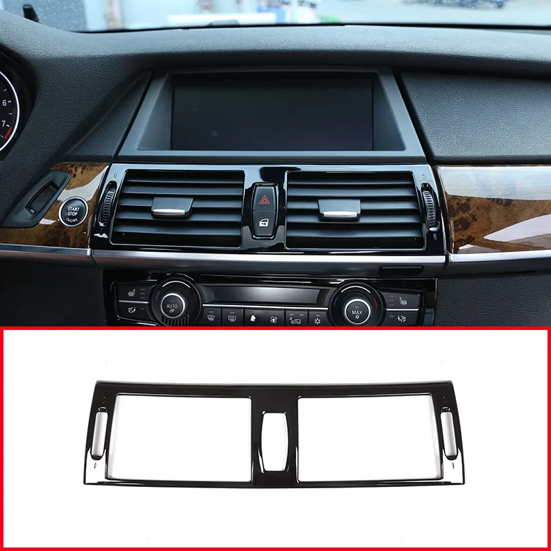

Black ABS Plastic Central Air Conditioning Air Outlet Frame For BMW X5 E70 2008-2013 Car Accessories