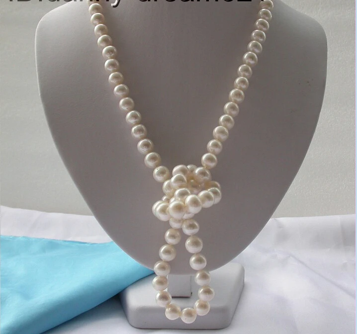 

FREE shipping>>>>SALE SUPERB 32" 11mm round white freshwater pearls necklace n243 new