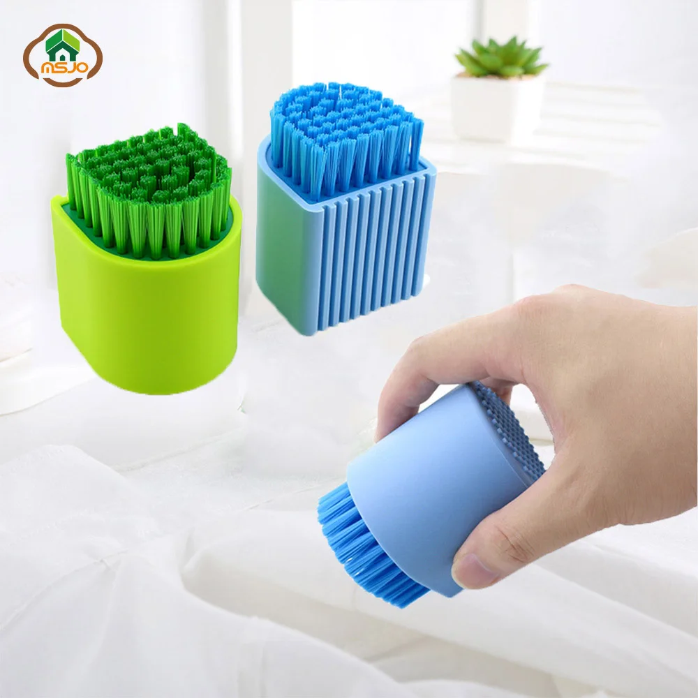 

MSJO Silicone Cleaning Brush Bathroom Plastic Multi-use Household Cleaning kitchen Brush Toilet Floor Cleaning Tool 2019