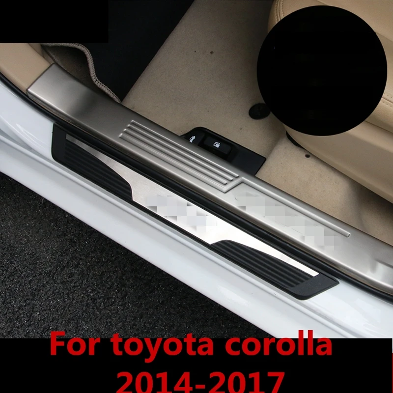 Для toyota corolla 2014 2017 светодиодный протектор для педали из нержавеющей стали боковая