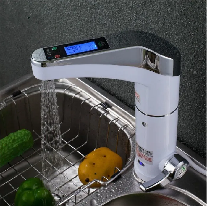 220V Intelligent Lcd Temperature Display Electric Faucet Tankless