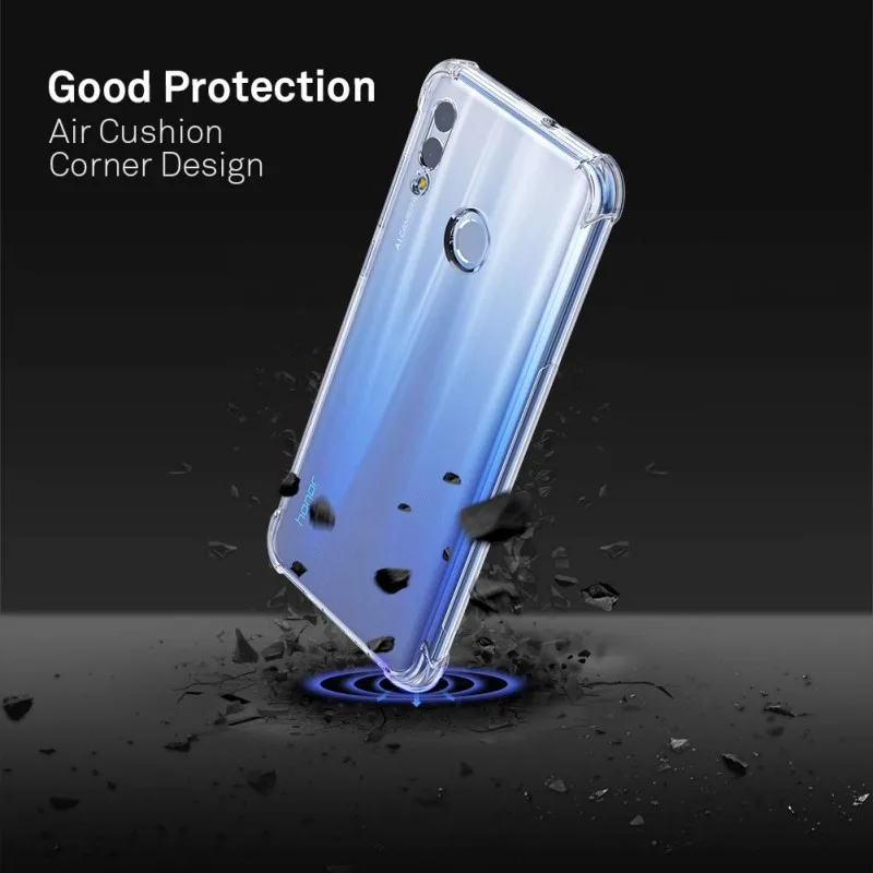 Кристально чистый чехол для Huawei P Smart 2019 мягкий гибкий силиконовый ТПУ бампер Honor 10