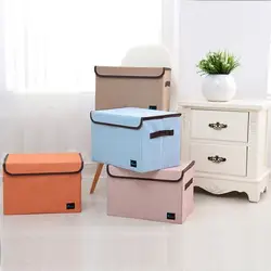 Новый складной плотной хлопковой ткани коробка для хранения товары для дома Костюмы нижнее белье носки и детские игрушки для хранения