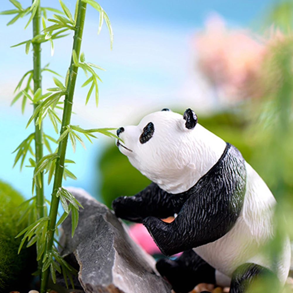 Мини панда Фигурки 4 шт мультфильм торт Топпер микро пейзаж Аксессуар игрушка панда домашнее украшение красочный