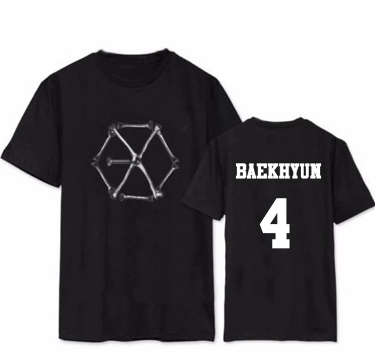 Exo альбом ex➬t с названием человека-монстра футболка коротким рукавом kpop exo