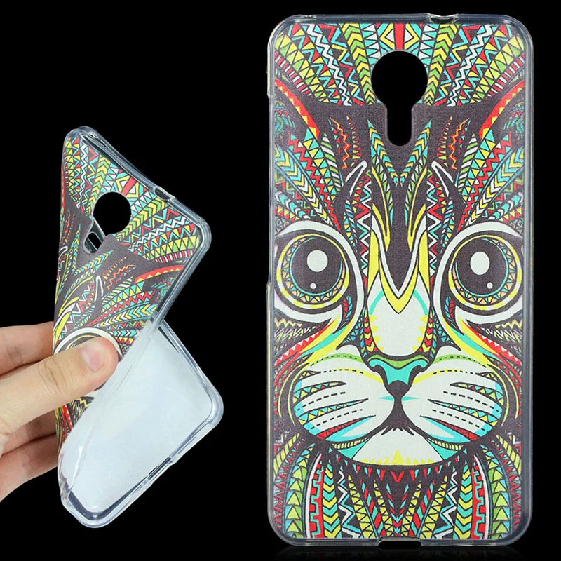 KOC-2351G_1_Totem Cat Pattern TPU Protective Case for Wileyfox Swift 5 inch