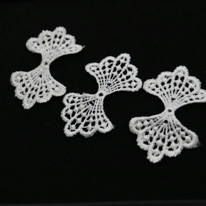 3pc/lot Water-soluble embroidery lace bowknot patches for clothing cute white appliques parche DIY handmade clothes accessories 3pc/lot Water-soluble embroidery lace bowknot patches for clothing cute white appliques parche DIY handmade clothes accessories