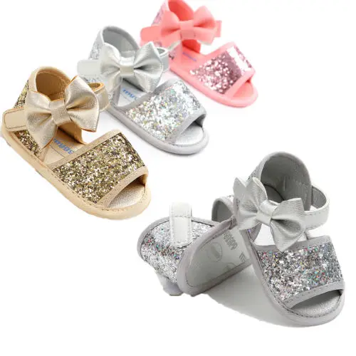 

Baby Infant Kids Girl Soft Sole Crib Shoes Toddler Summer Pram Shoes 0-18M