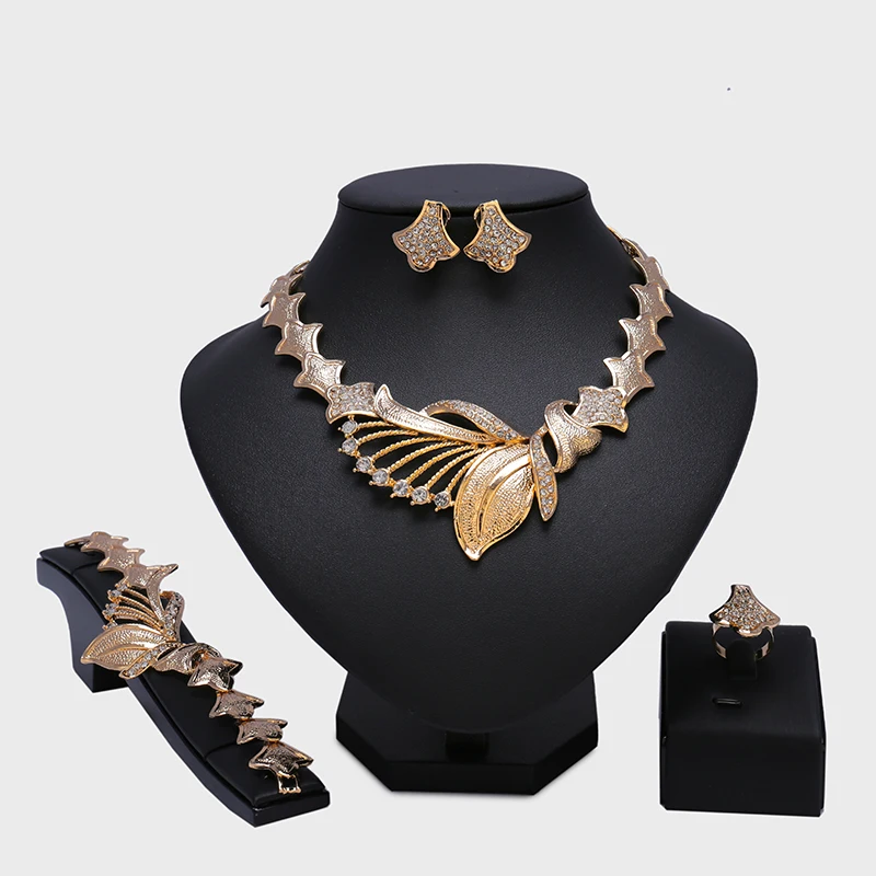 2017 Fashion New Exquisite Dubai Jewelry Set Luxury Gold