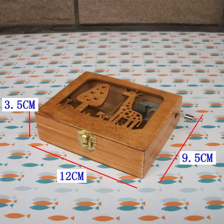 Большой размер лесные животные ручной деревянный Кривошип музыкальная шкатулка творческий дом бутик подарки на день рождения ремесла украшения элегантная коллекция