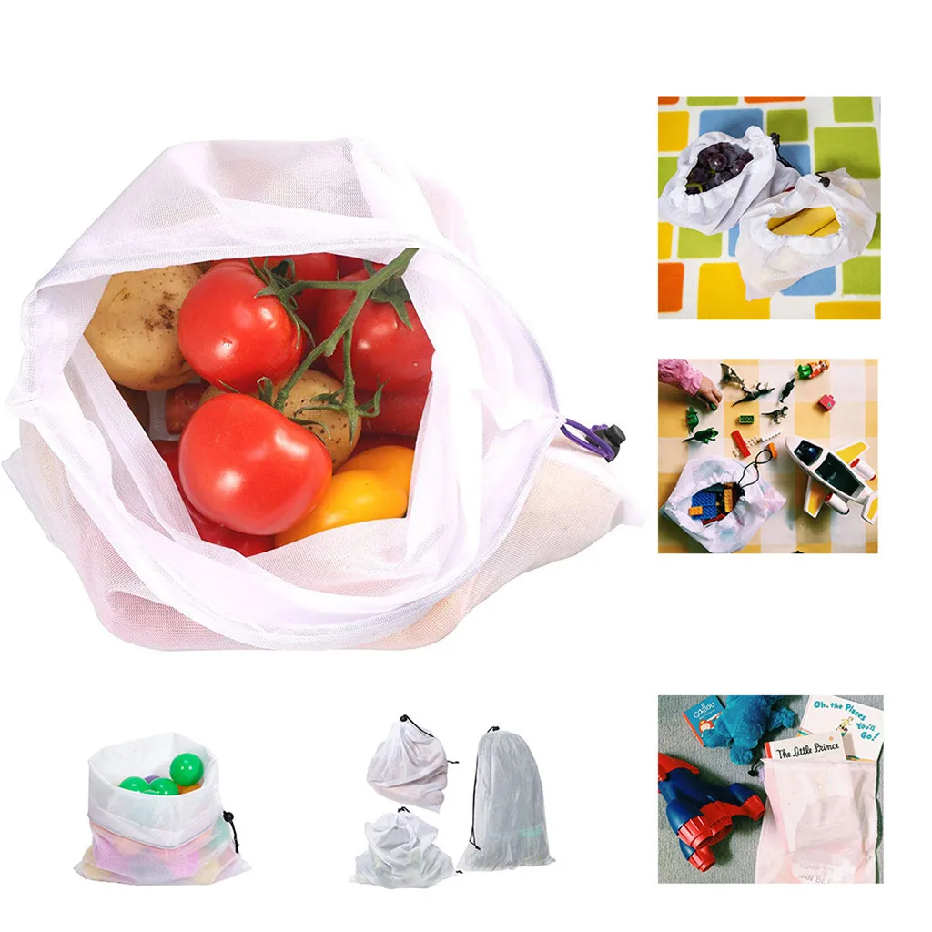 Новые продукты многоразовые сумки экологичные для покупок овощей фруктов