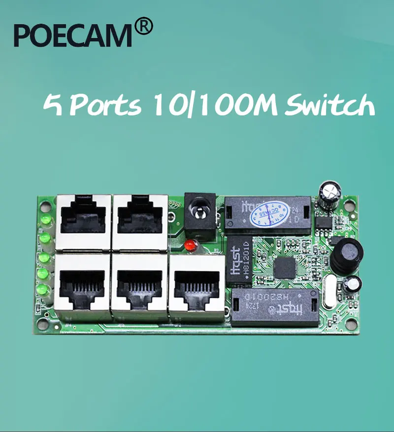 Небольшой размер 5 порт 10/100 Мбит/с RJ45 быстро модуль-коммутатор прямые продажи наличии Ethernet быстродействующий коммутатор модуль платы блока