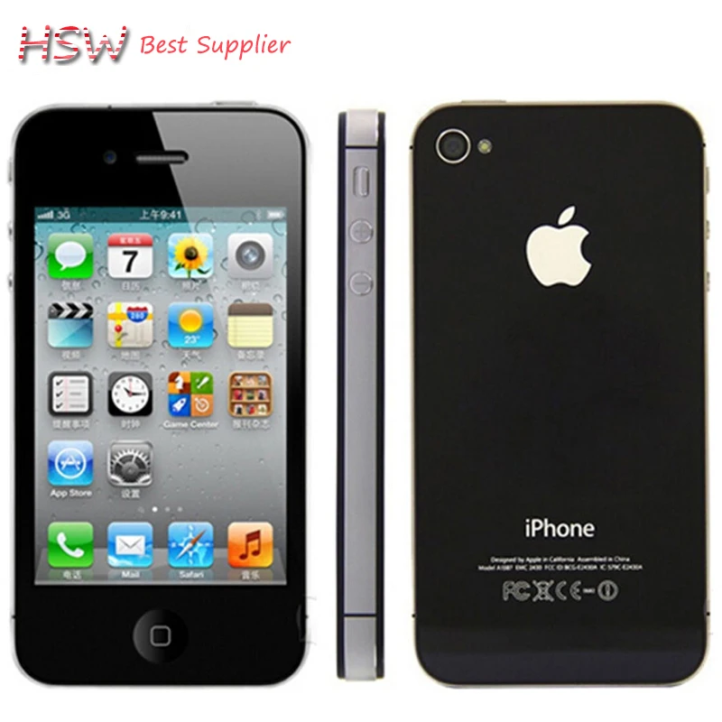 hot sale Original Unlocked iPhone 4S Phone 16GB 32GB 64GB ROM Dual core WCDMA 3G