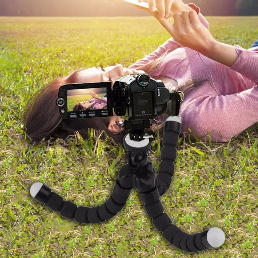 

Portable Mini Flexible Sponge Octopus Tripod Stand Holder for Gopro Camera DSLR Mount Tripod for iPhone Samsung Xiaomi Huawei