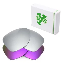 2 пары Mryok поляризованные Сменные линзы для солнцезащитных очков Оукли отправка 2 Серебристые титановые и плазменный фиолетовый