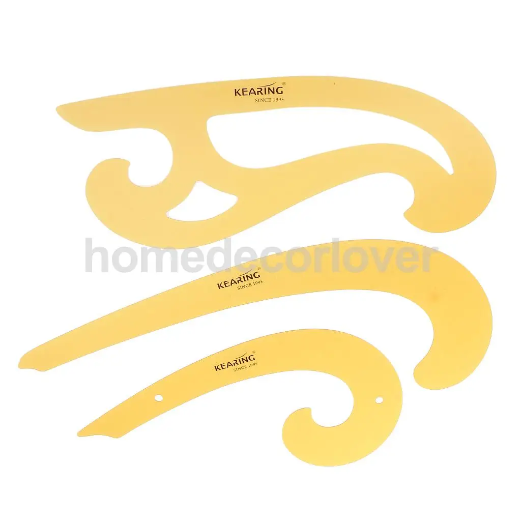 3 Pieces/set French Curves Drawing Ruler Stencil Template Tailor