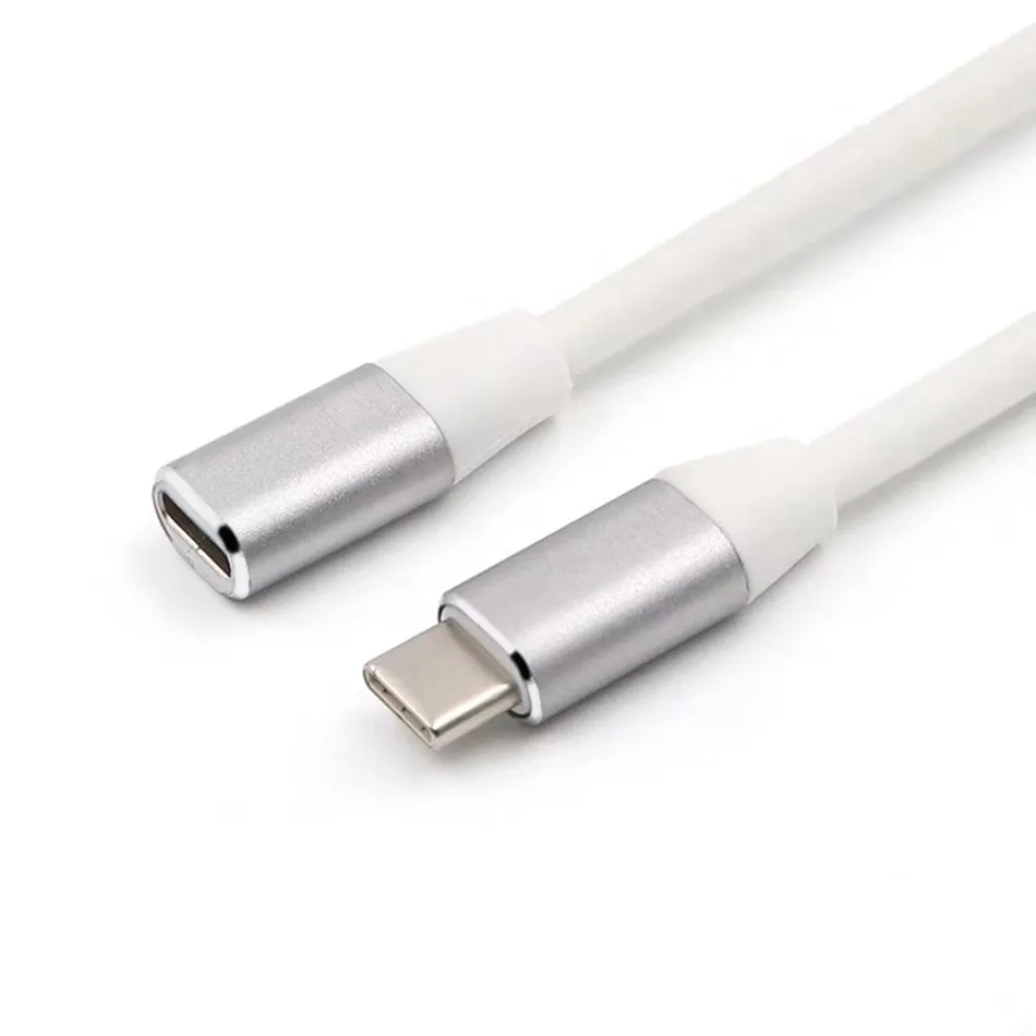 Кабель-удлинитель usb type c 3,1 кабель-удлинитель для Macbook конвертер для samsung Galaxy S9 S8 USB C Быстрая зарядка