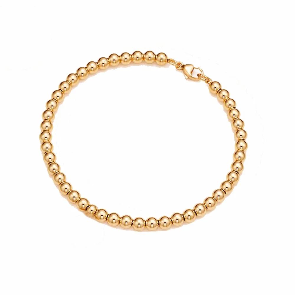 Rose gold bead bracelet for new baby