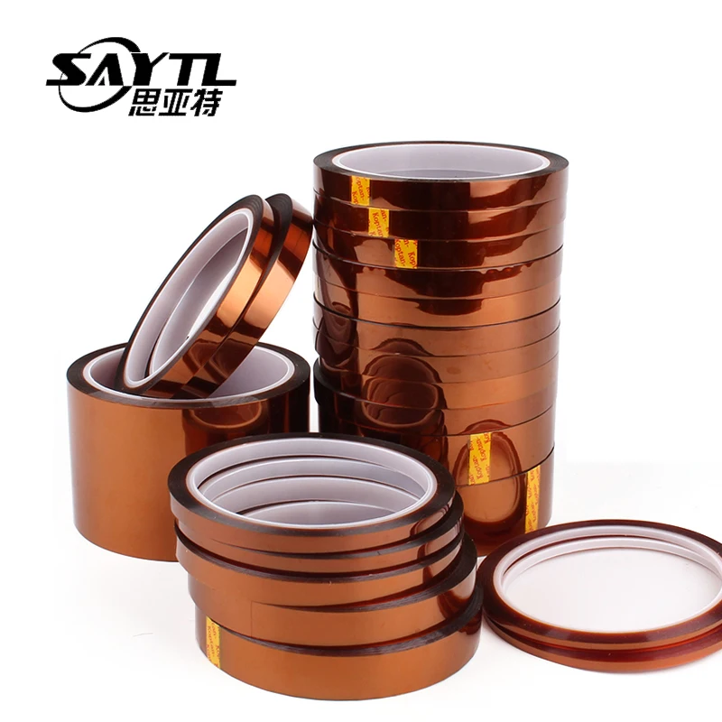 

Heat tape 1PCS 33m Heat Resistant Polyimide Tape High Temperature Adhesive Insulation Tape for BGA Electronic Repair PCB SMT