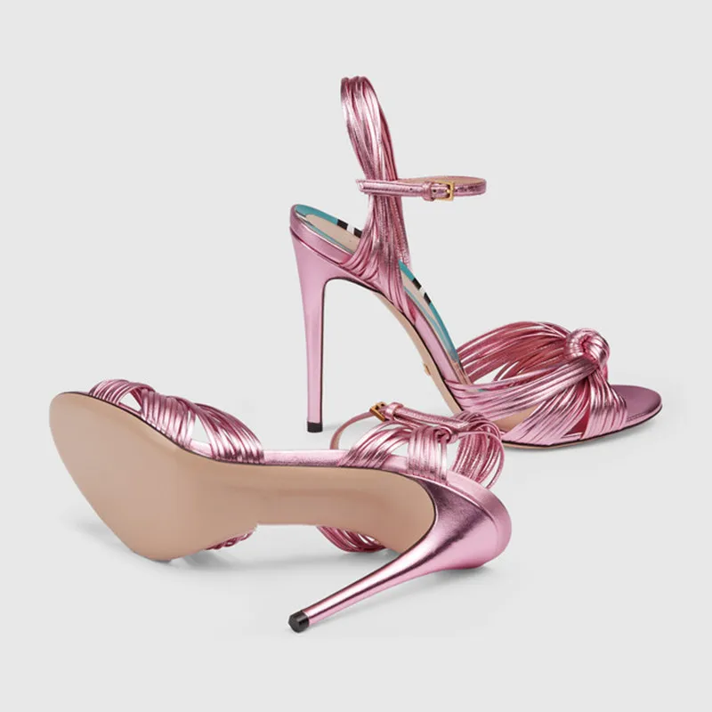 

Pink Dress Shoes Wedding Mature Concise Pumps Thin Heels Peep Toe Party Sexy Sandals Summer Fashion Narrow Band Women Shoes