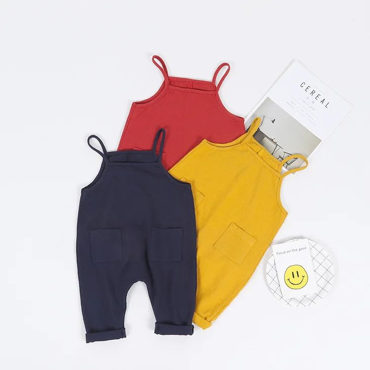 

Baby Boy Girls Suspender Pants Newborn Baby Boys Pants Overalls Candy Color Harem Infant Linen Cotton Pants Long Trousers