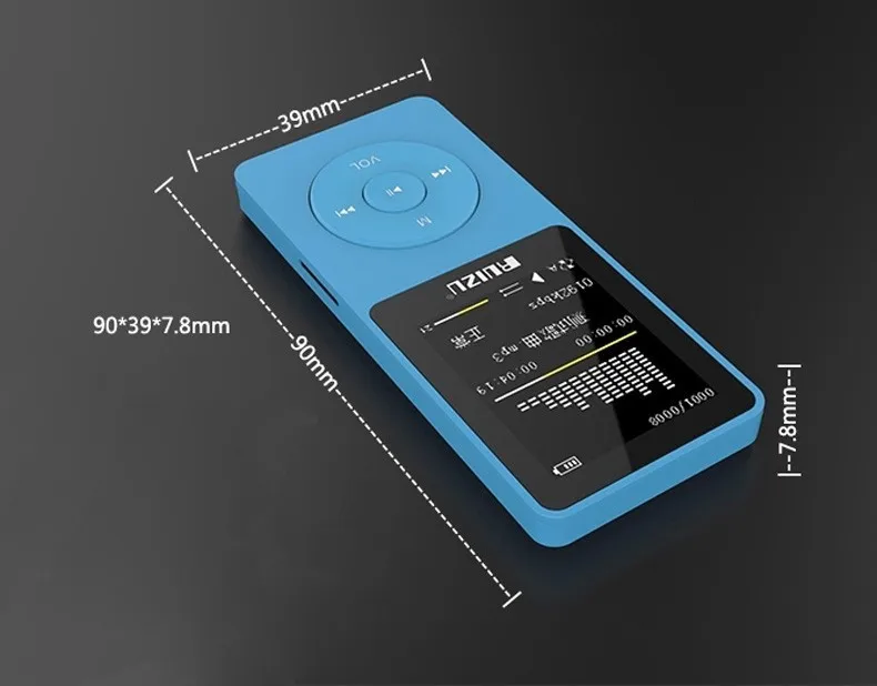 MP3-плеер ruidu X02 с экраном 1,8 дюйма, может воспроизводить 100 часов, 8 ГБ с FM, электронной книгой, часами, данными