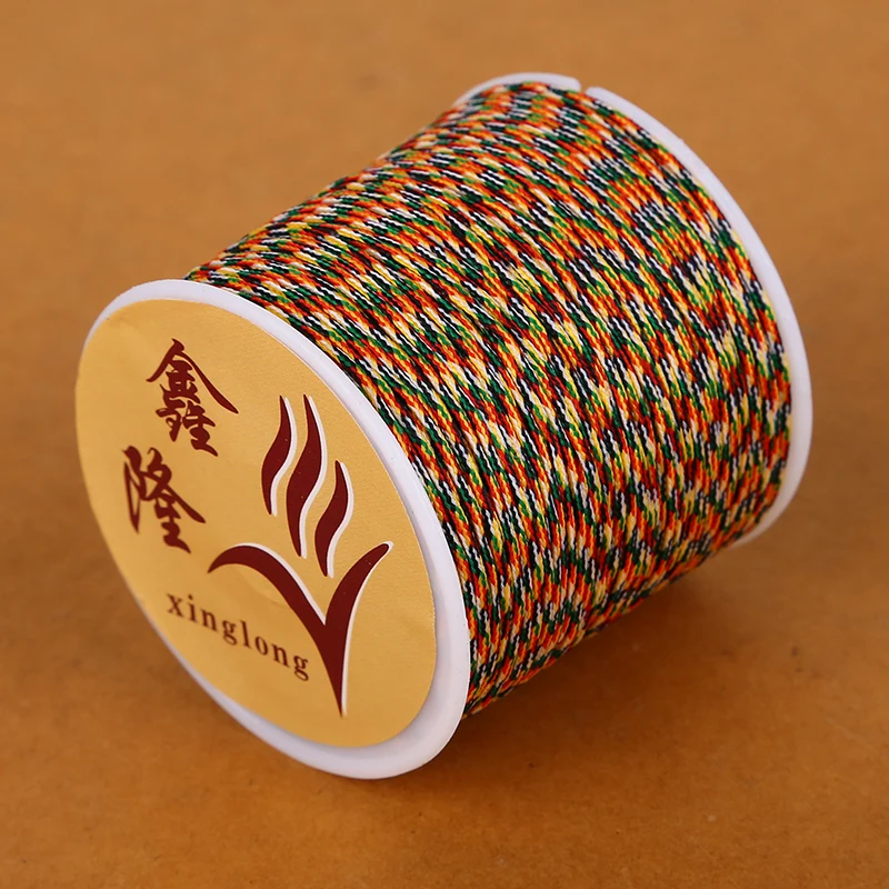 50 м диаметр 0,8 мм нейлоновый шнур китайский узел макраме шнур браслет плетеный шнур DIY кисточки вышивка бисером ювелирный шнурок нить