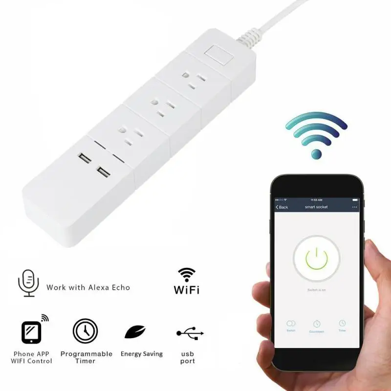 

WiFi Smart Socket Smart Power Plug Outlet Wireless APP Remote control Timing Switch for iOS Android Smartphone US Plug