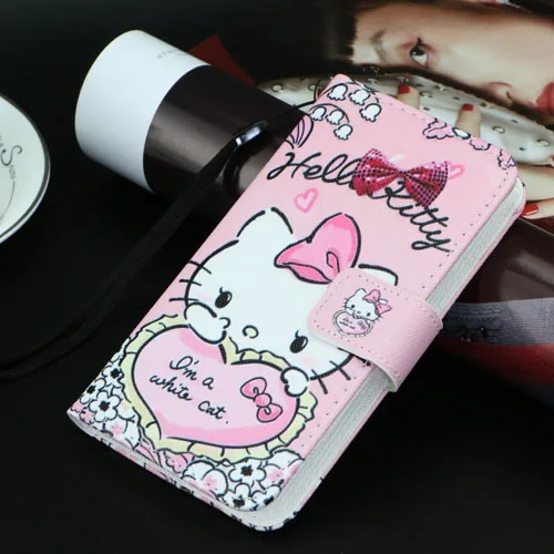 Чехол-бумажник с мультипликационным рисунком чехол для BQ BQ-5011G Fox View из искусственной кожи модные милый единорог, кота, совы, с бабочками чехол для телефона с подставкой - Цвет: Kitty
