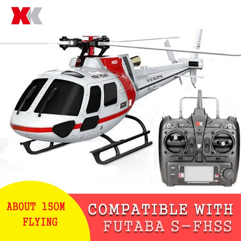 

Original XK K123 6CH Brushless AS350 Scale 3D6G System RC Helicopter RTF 2019