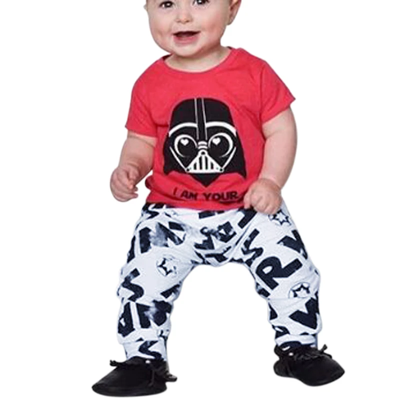 2018 Summer Toddler Baby Kids Boys Tops Short Sleeve T-shirts+Long Pants Outfits 2PCS Set Clothes 4-24 Months |
