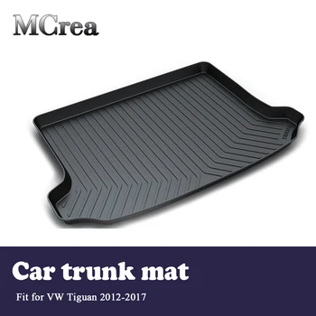 

MCrea Car Rear Trunk Mat Cargo Liner For VW Tiguan 2012-2016 Volkswagen Accessories Trunk Luggage Boot Tray Floor Mat Carpet