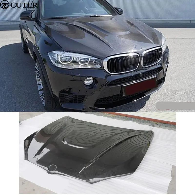 F16 X6 F15 X5 углеродное волокно передняя капот Bonnets Чехлы для BMW F16 X6 F15 X5 H стиль 2014UP