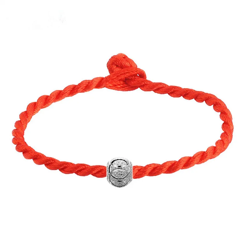 Fashion Red String Bracelet 1 5 Beads Handmade Accessories Lovers Gift Elegantly Design for