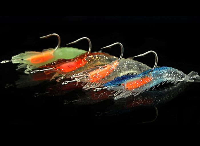 

4Pcs/Lot Silicone Lifelike Shrimp Soft Bait with Hook 6.5cm/3g Soft Fishing Lure Fish Bait