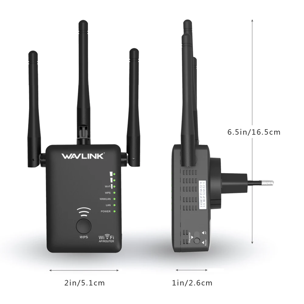 Wavlink AC750 wifi ретранслятор/маршрутизатор двухдиапазонный wifi расширитель диапазона wifi усилитель сигнала с тремя внешними антеннами 802.11a/b/n