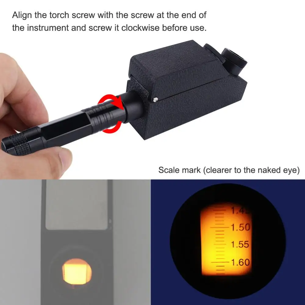 Refractometers Tools 1.30 1.81RI Yieryi Gem Refractometer Gem Tool