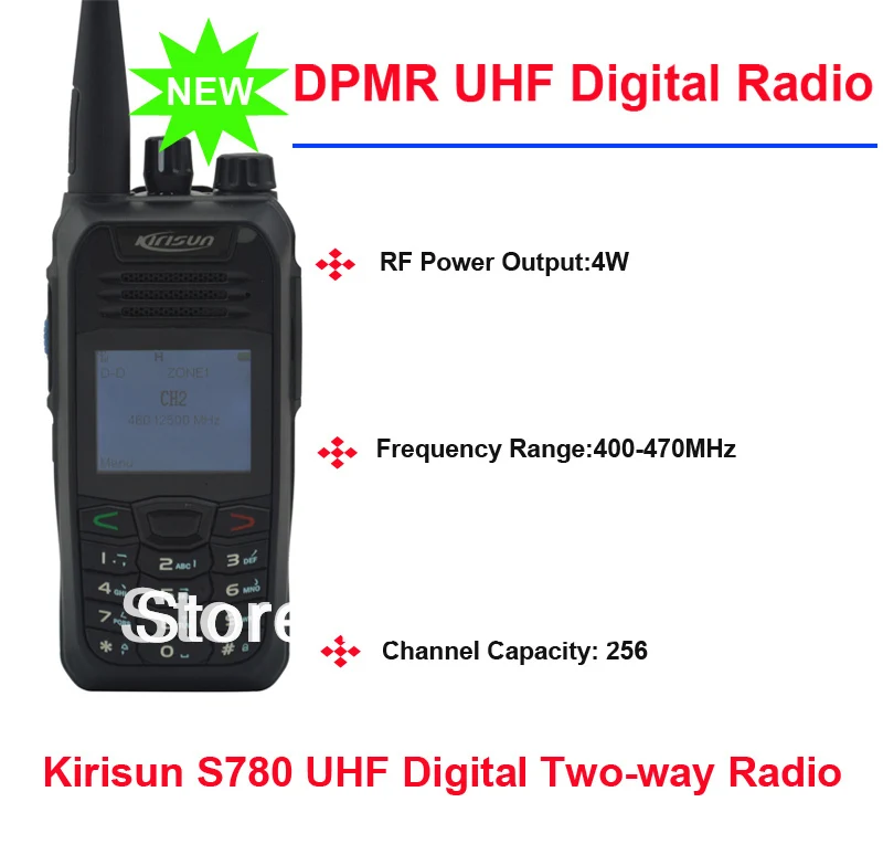 Kirisun S780 UHF 400-470MHz DPMR цифровое Портативное двухстороннее радио