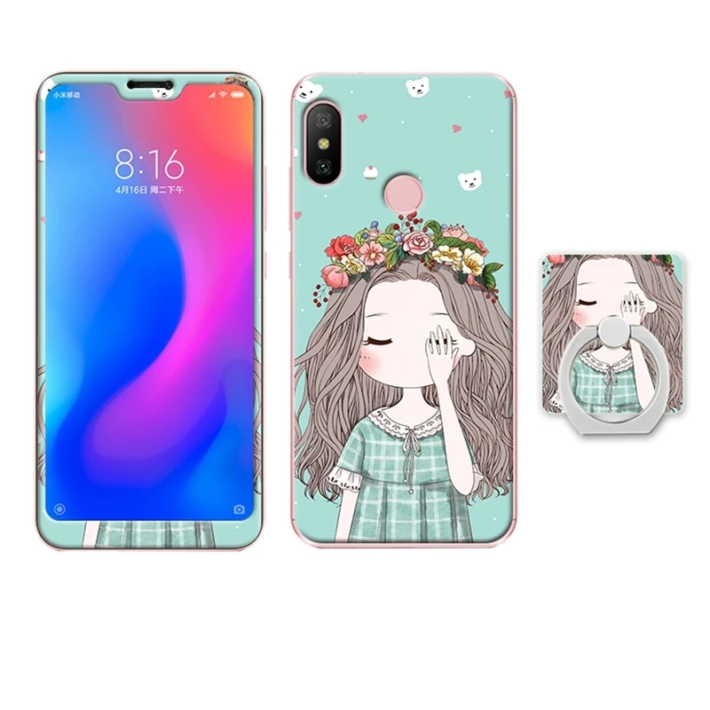 Xiaomi redmi 6 pro redmi 6 redmi 6a mi A2 lite glass case cover  (19)