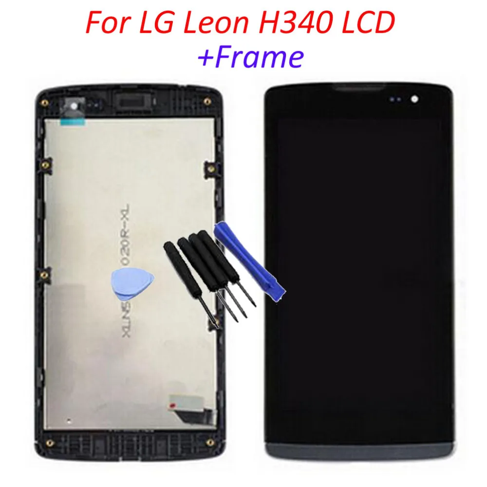 100 Warranty New LCD screen Display Touch Digitizer With frame Assembly Replacement For LG Leon H340