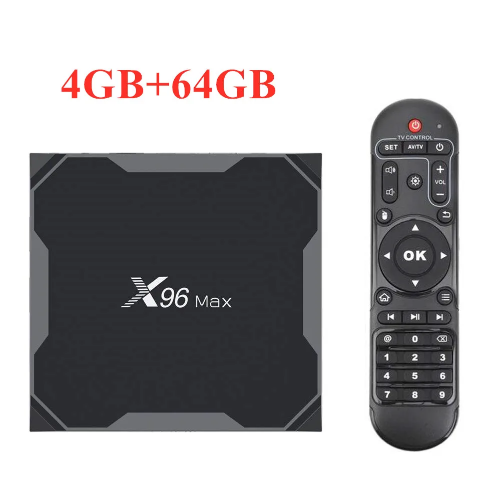 X96 Max Smart TV BOX Android 8,1 Amlogic S905X2 LPDDR4 Четырехъядерный 4 Гб 64 Гб 2,4G и 5 ГГц Wifi BT 1000M 4K X96Max ТВ-приставка - Цвет: x96 max 4GB 64GB