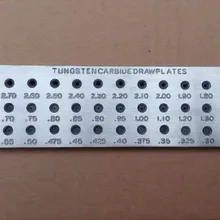 39 Отверстия рисовать плиты 0,26-2,8 мм стали drawplates Винтаж Часовщик ювелир Drawplates