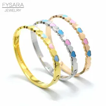 FYSARA известный бренд синие розовые полимерные браслет Штабелируемый сердце браслет любви для женщин Роскошные браслеты вечерние модные ювелирные изделия
