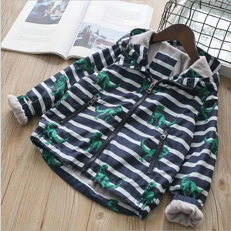

2130962 Winter Baby Boy Jacket For Boy Coat Kids Outerwear Toddler Boy Clothes Outerwear Kids Jackets Casual Striped Windbreaker