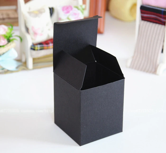 

6.5*6.5*7.5CM Black box/Black Cosmetics Packing box /Pudding/food Mask Candle packaging 200pcs/lot