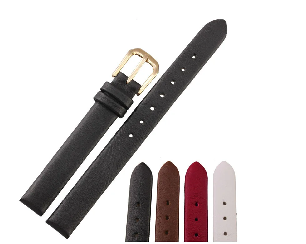 Black Brown White Red Ladies Size New High Quality Soft Leather Watch