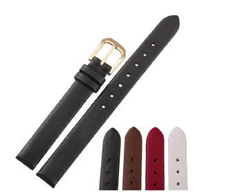 

Black Brown White Red Ladies Size New High Quality Soft Leather Watch Strap 6mm 8mm 10mm Free shipping