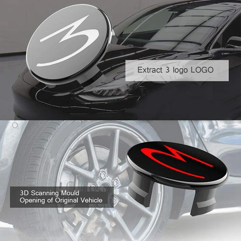 Для Tesla модель 3 центр ступицы колеса, 4 упаковки колпачки ступицы крышка с логотипом модели 3, крышки обода, стильный дизайн, отличные аксессуары Tesla